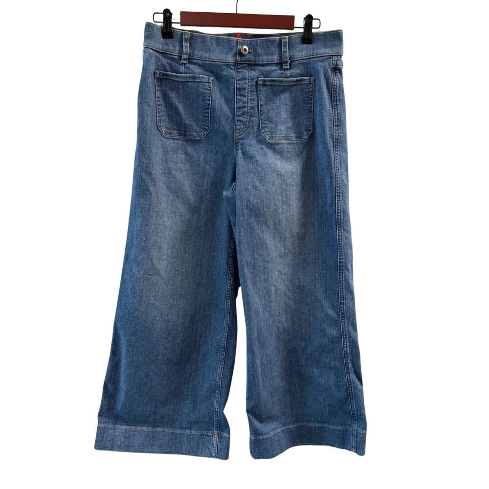 Spanx Women’s Pull On Cropped Wide Leg Jeans Size L